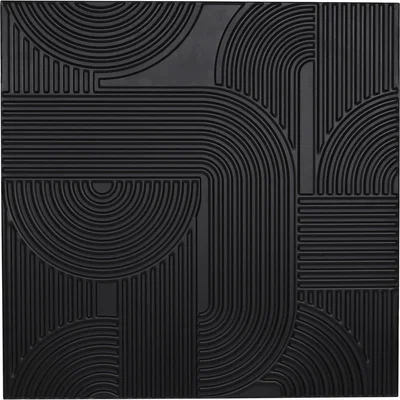 The Range Indoor/Outdoor Abstract Metal Art - Black