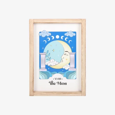 The Range Something Different Celestial The Moon Framed Art Print - Blue/White