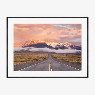 The Range Mountain Road Landscape Framed Art - Orange