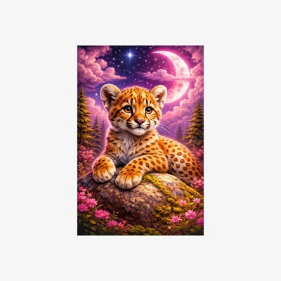 The Range Leopard Cub 5D DIY Diamond Painting Kit - Multi