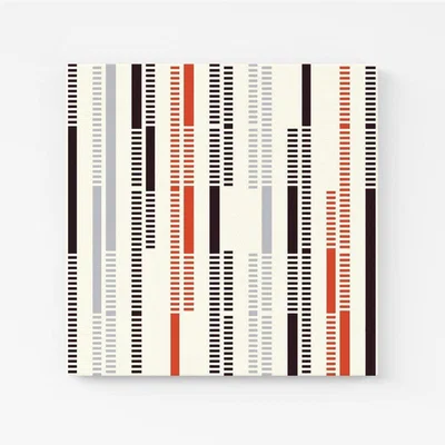 The Range Dashed Stroke Pattern Canvas Print - Red / Small