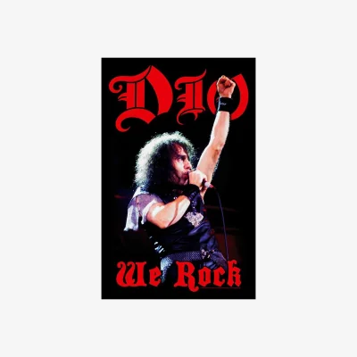 The Range Dio We Rock Textile Poster - Black/Red