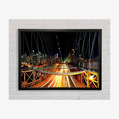 The Range New York Nights Framed Print Architecture Prints - Black