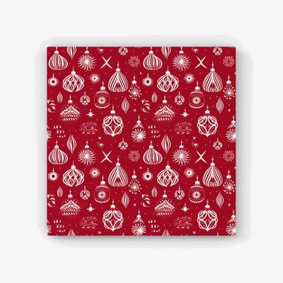 The Range Red Christmas Decorations Pattern HD Metal Print - Red / 40cm