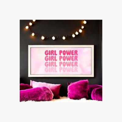 The Range Wall Art Framed Print Girl's Room Girl Power - White