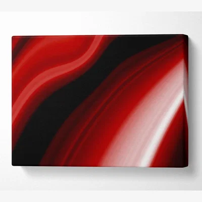 The Range Red Streaks Canvas Print Wall Art - Yellow / 101.6cm