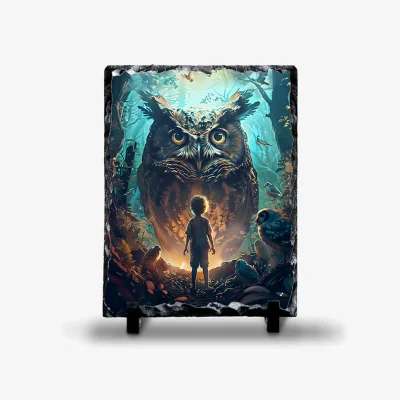 The Range Neon Owl Photo Rock Slate - Slate