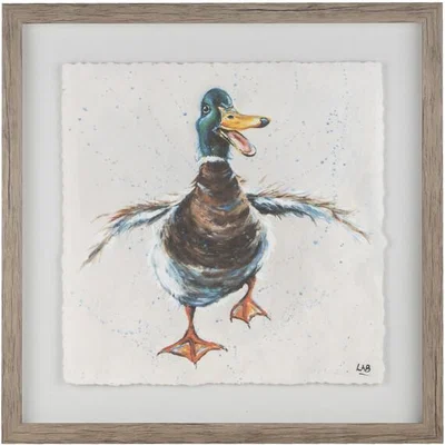 The Range Louise Brown Splashing Duck Framed Print