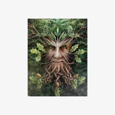 The Range Oak King Canvas Plaque 25X19Cm - Green