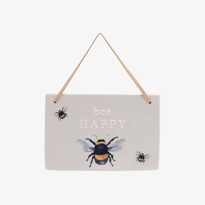 The Range Country Living Bee Happy Plaque - White