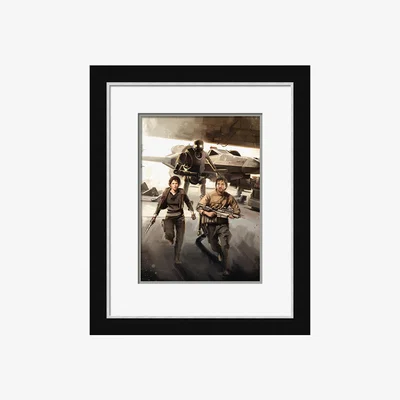 The Range Star Wars Rogue One (Jyn, K-2SO Cassian Run) Framed Print