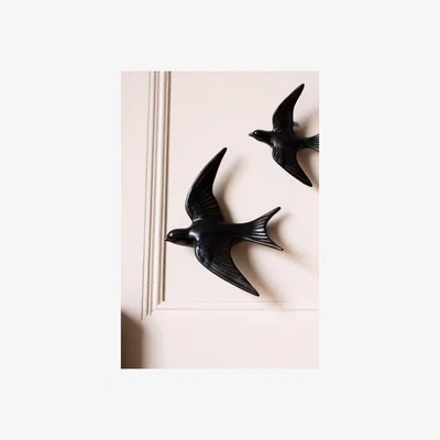 Rockett St George Large Black Swallow Wall Decoration