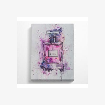 The Range Chanel Watercolour Canvas Print - Black / 35.56cm