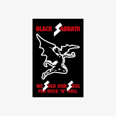 The Range Black Sabbath We Sold Our Souls Textile Poster - Black/White/Red