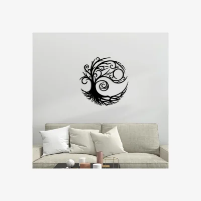 The Range METAL WALL ART-TREE OF LIFE 45X45 CM - Black