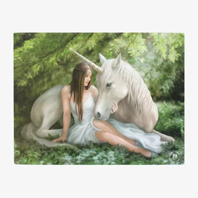The Range Anne Stokes Small 25x19cm Pure Heart Canvas Plaque - Elegant Wall Art - White