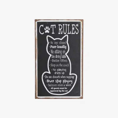 The Range Pet Rules Metal Plaque