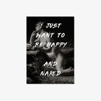 Rockett St George Happy & Naked Art Print