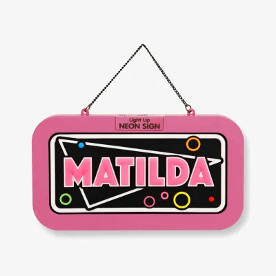 The Range Matilda Pre-personalised Light-Up Neon Bedroom Sign - Pink
