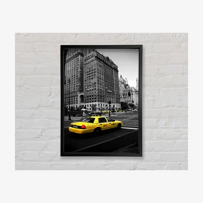 The Range Nyc Yellow Cab Framed Print Architecture Prints - Black