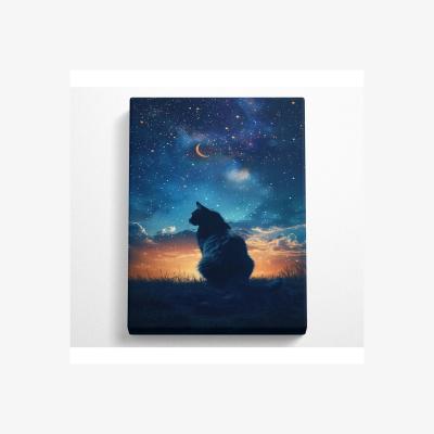 The Range Cat In The Night Canvas Print - Black / 66.04cm