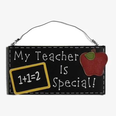 The Range Special Teacher Hanging Chalkboard Wall Plaque - Black