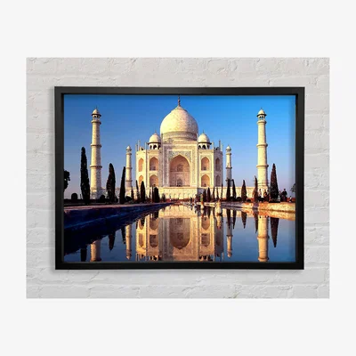 The Range Taj Mahal Agra India Framed Print Architecture Prints - Black