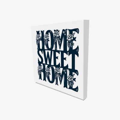 The Range 'Home Sweet Home' Graphic Art on Canvas - Black / 41cm / 61cm