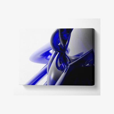 The Range Blue Liquid Twist Canvas Print Wall Art - Yellow / 66.04cm