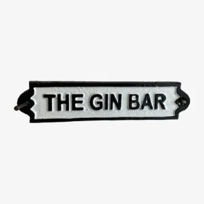 The Range The Gin Bar Sign - White