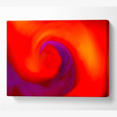 The Range Twisted Intent Purple Canvas Print Wall Art - Yellow / 66.04cm