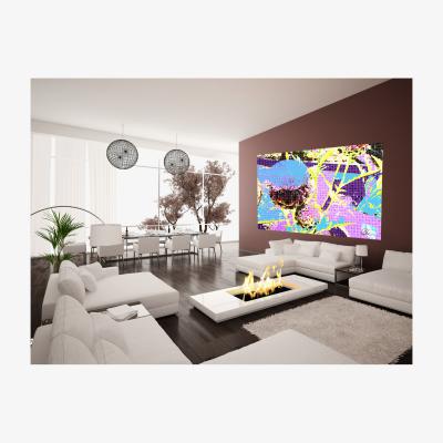 The Range Flower Afro Plants Art Print Wrapped on Canvas - Blue / 46cm