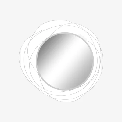 The Range AKA Metal Wall Art 65cm Decorative Mirror, Silver