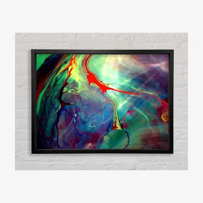 The Range Mixed Paint Colors Framed Print Abstract Prints - Black