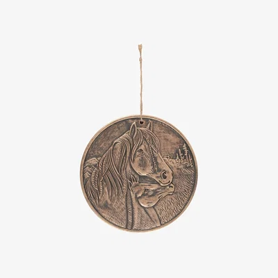 The Range Bronze Terracotta 'Apache' Plaque By Lisa Parker - Brown