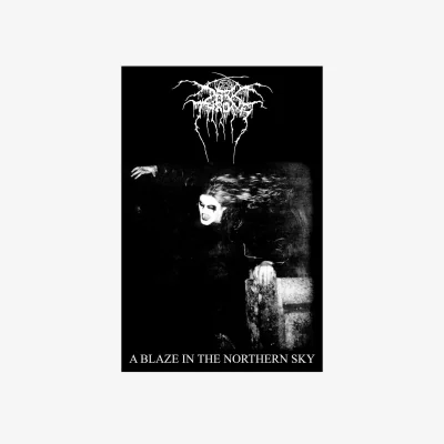 The Range Darkthrone A Blaze In The Northern Sky Textile Poster - Black/White
