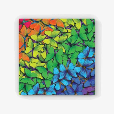 The Range Multicoloured Butterflies HD Metal Print - Green / 56cm