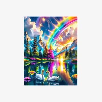 The Range Mystical Rainbow Lake Diamond Art Painting Kit - Blue