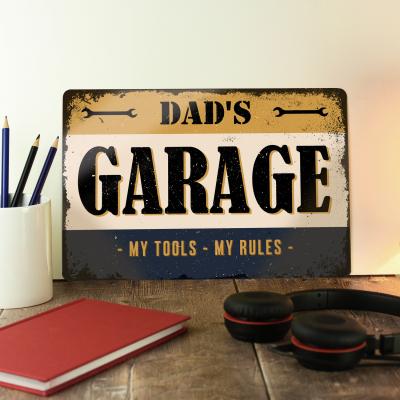 The Range Personalised Garage Metal Sign - Beige