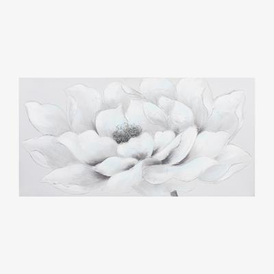 The Range Soft Blue Sparkle Flower Canvas