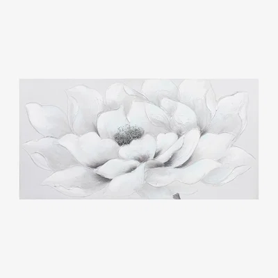The Range Soft Blue Sparkle Flower Canvas