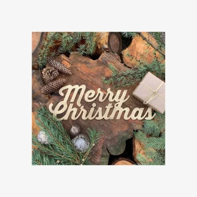 The Range Gold Merry Christmas Decoration , Metal Sign , Mantle Display , Xmas Sign - Gold