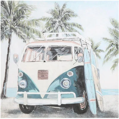 The Range Beach Camper Hand Painted Canvas