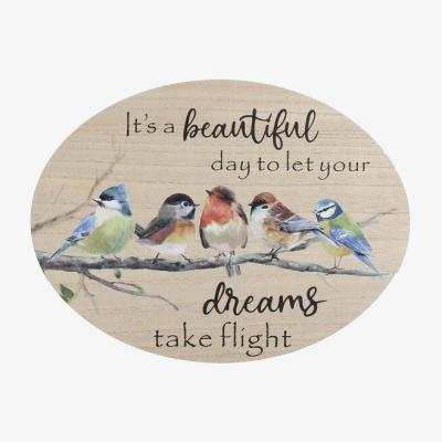 The Range Garden Birds Rustic Wooden Sign