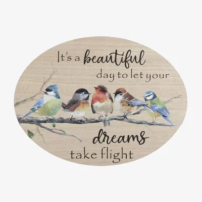The Range Garden Birds Rustic Wooden Sign