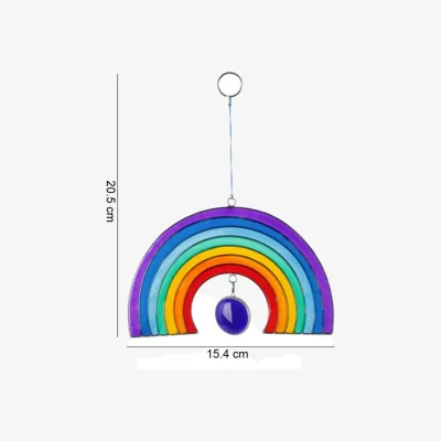 The Range Colorful Rainbow Suncatcher - Ethically Sourced Window Decor (20cm) - Multi