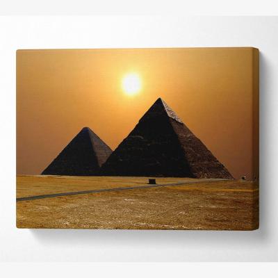 The Range Magic Pyramids Giza Egypt Canvas Print Wall Art - Yellow / 50.8cm