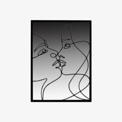 The Range Abstract Faces Mirrored Wall Art