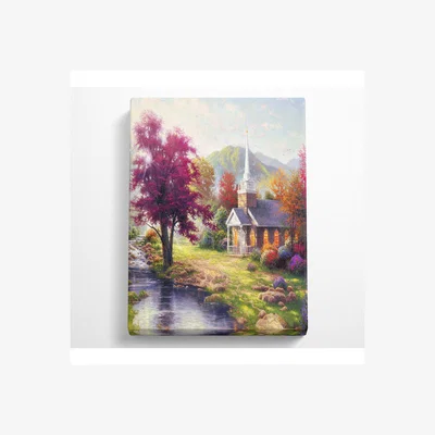 The Range Church Autumn Canvas Print - Black / 50.8cm