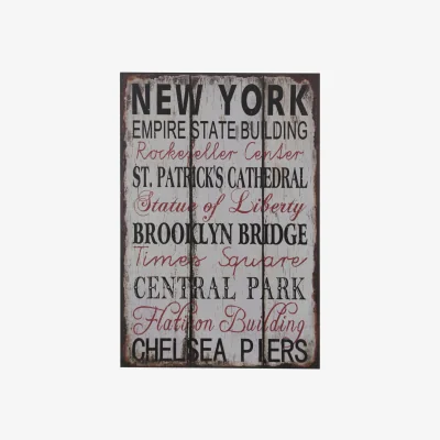 The Range Madera New York Plaque - Assorted